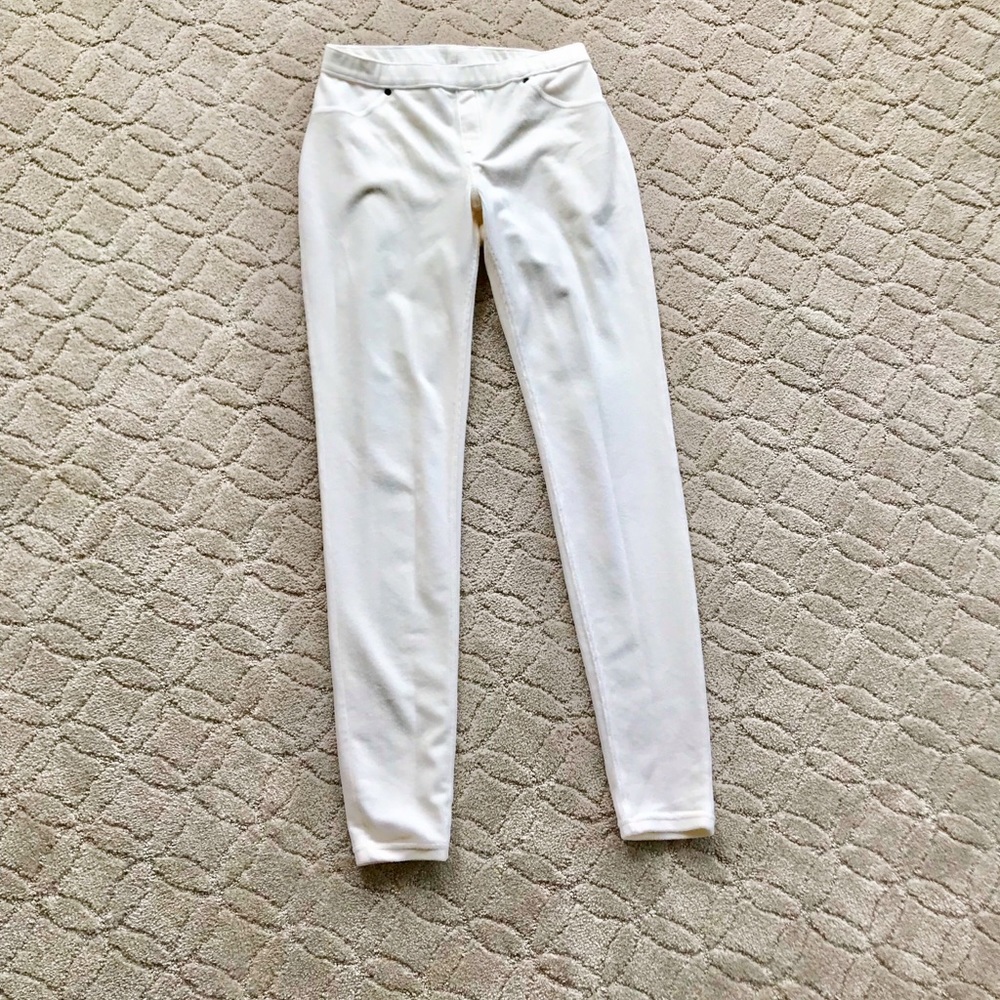 Hue cream ribbed pants leggings Small, BNWOT